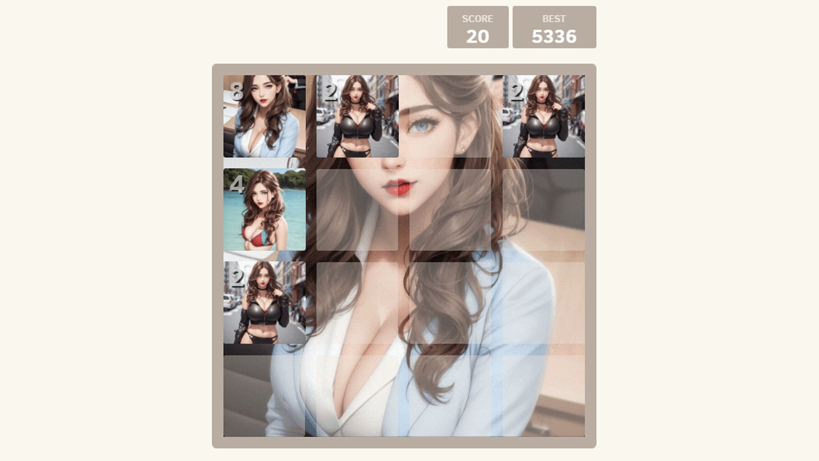 Mistress Calia 2048 Game